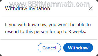 How To Remove Withdraw A Linkedin Connection Invitation Request 8bit How To Remove Withdraw A Linkedin Connection Invitation Request 8bit