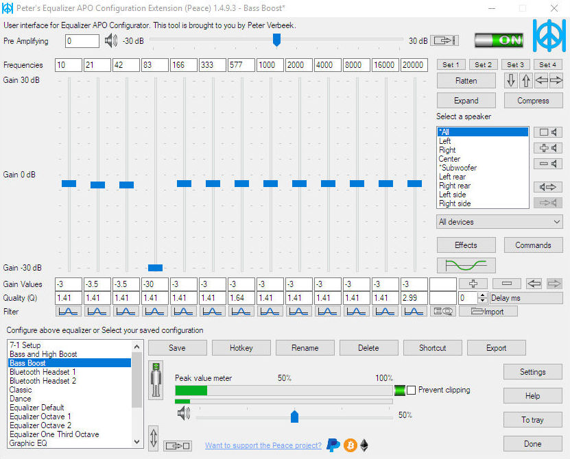 Equalizer you can use with Media Player Classic Home Cinema (Windows 10